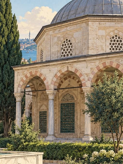 Illustration of Davud Paşa Tomb, İstanbul