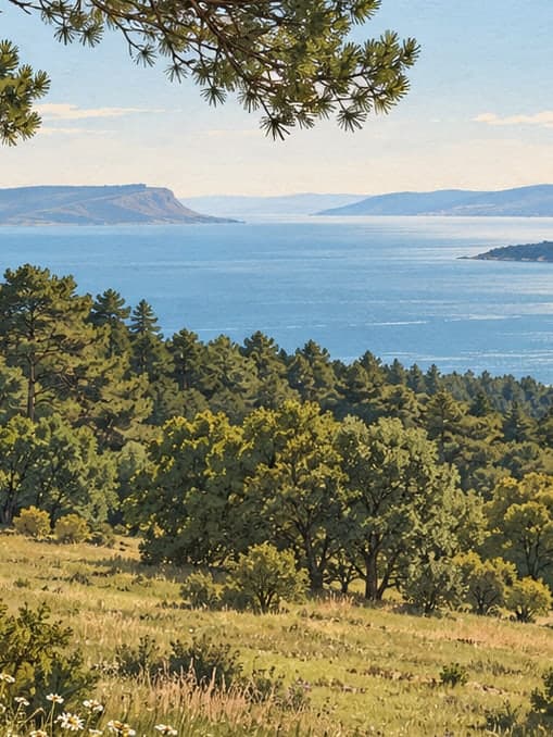 Illustration of Denizgöründü Nature Park, Çanakkale