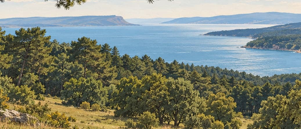 Illustration of Denizgöründü Nature Park, Çanakkale