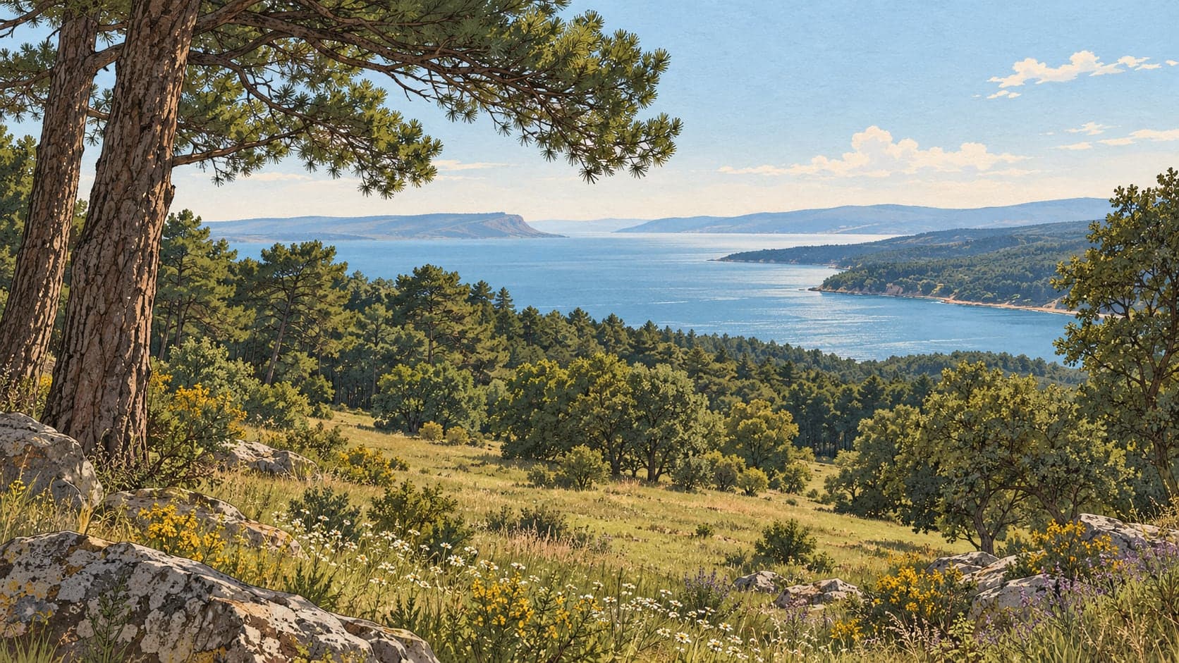 Illustration of Denizgöründü Nature Park, Çanakkale