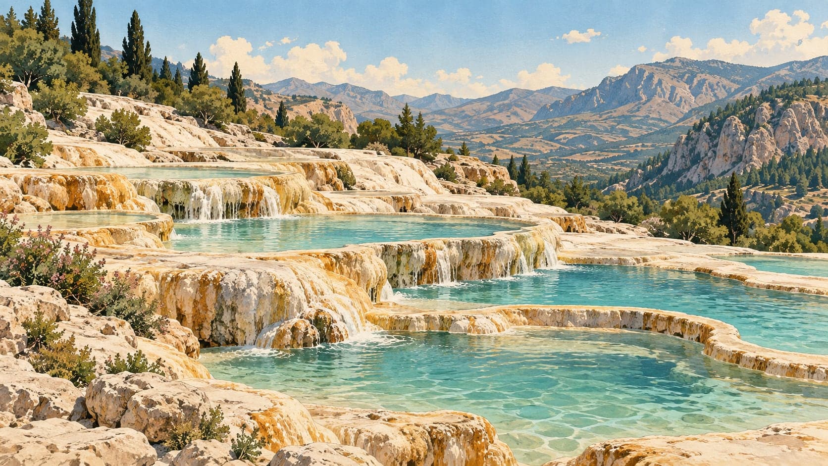 Döngele Hot Springs çizimi, Kahramanmaraş