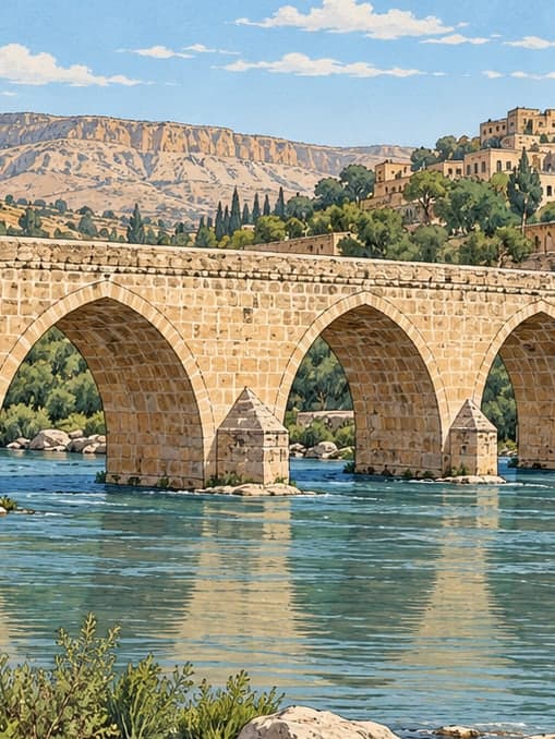 Illustration of Dunaysır Bridge, Mardin
