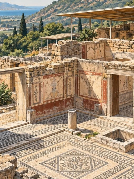 Illustration of Ephesus Archaeological Site - The Terrace Houses, İzmir