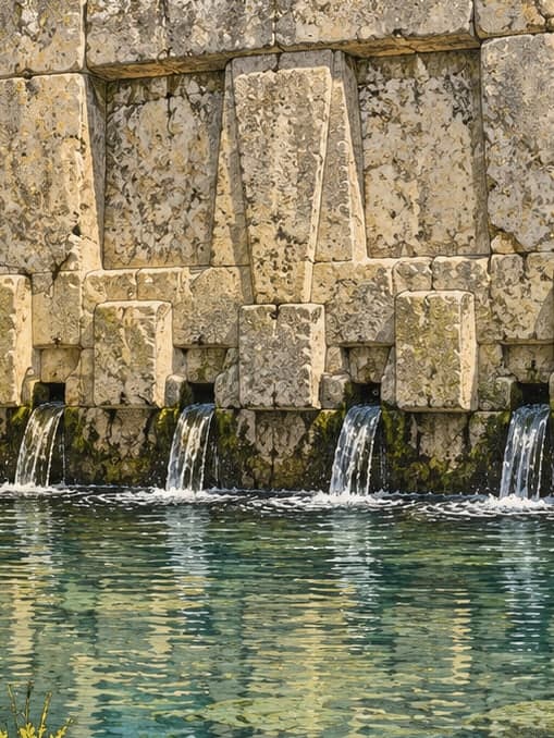 Illustration of Eflatunpınar Hittite Water Monument, Konya