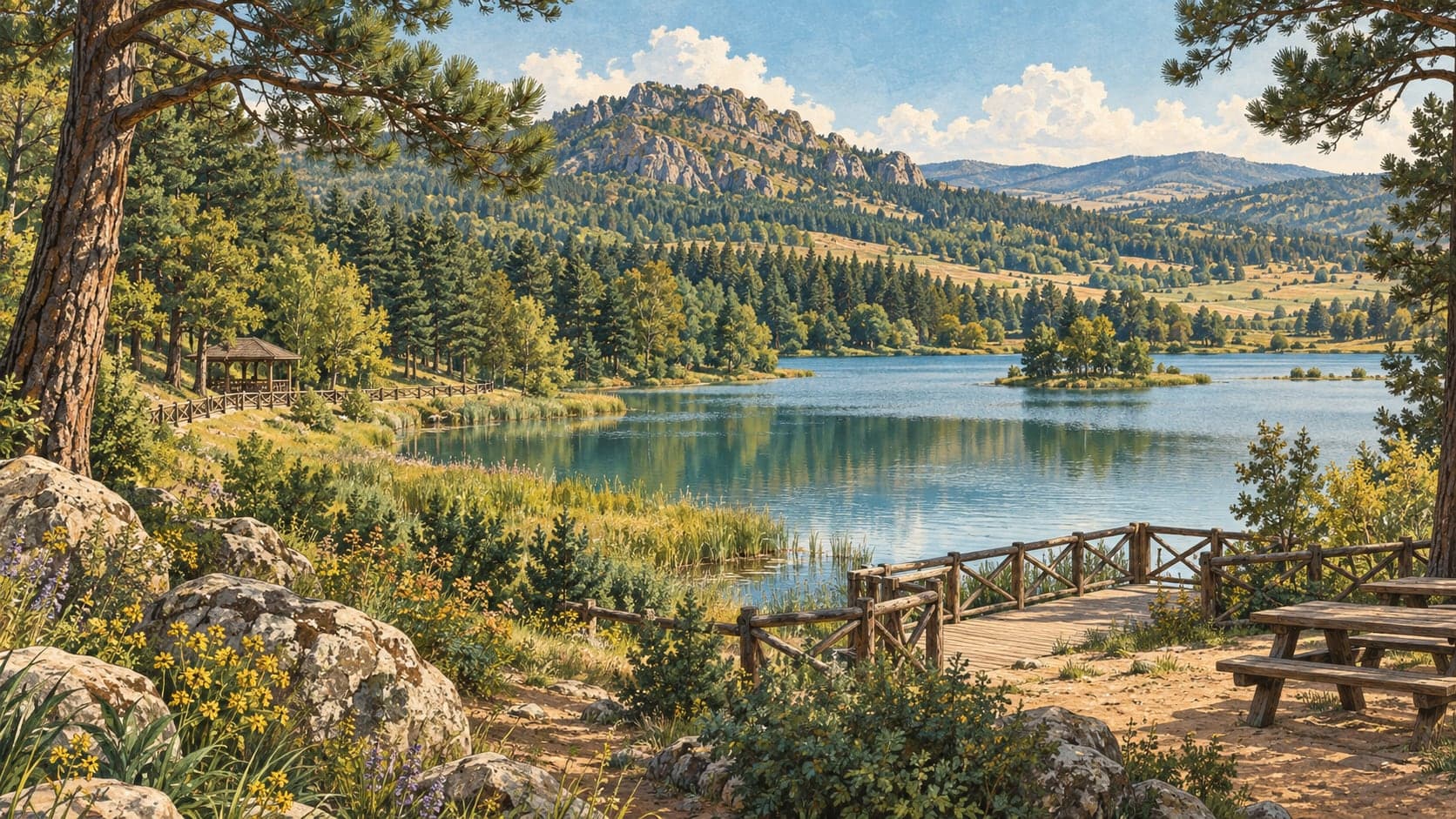 Illustration of Erkmen Nature Park, Afyonkarahisar