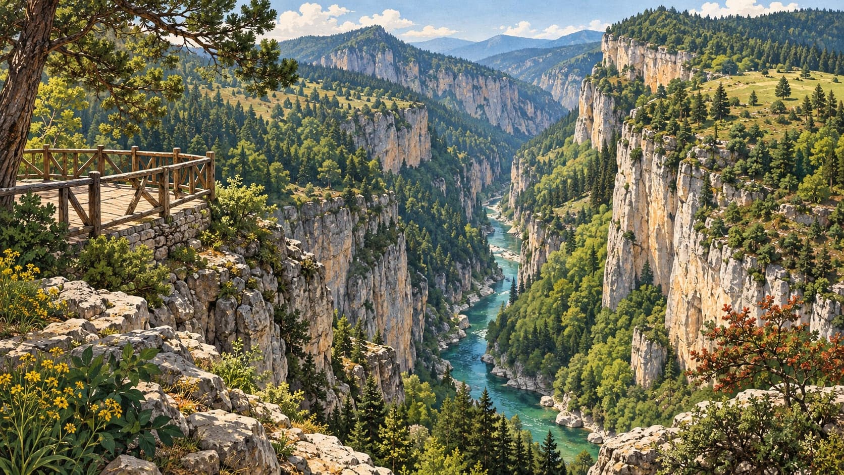 Illustration of Ersizlerdere Canyon Nature Park, Kastamonu