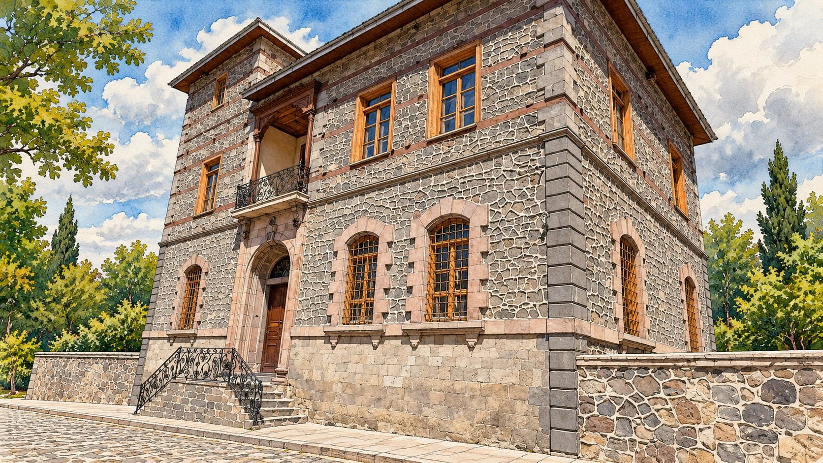 Atatürk House Museum çizimi, Erzurum