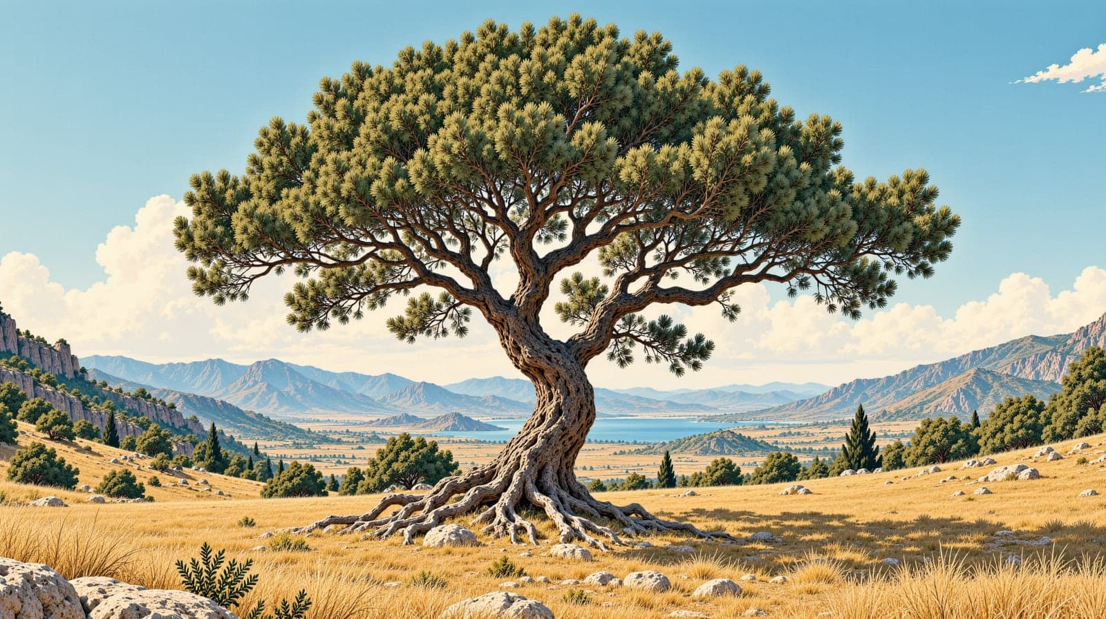Eskipazar Türbeçamı Natural Monument çizimi, Karabük