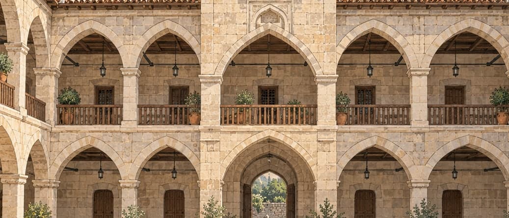 Illustration of Ezinepazar Caravanserai, Amasya