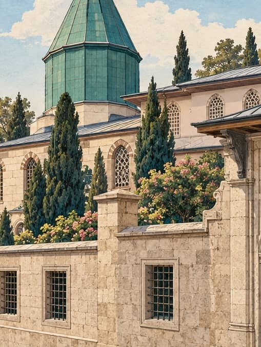 Illustration of Galata Mevlevi Lodge Museum, İstanbul