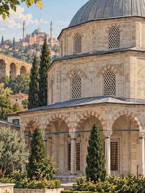 Illustration of Gazanfer Ağa Tomb, İstanbul