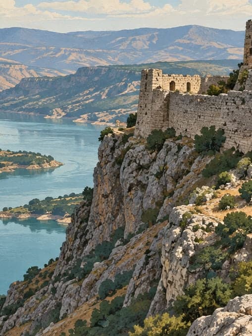 Illustration of Gerger Castle, Adıyaman