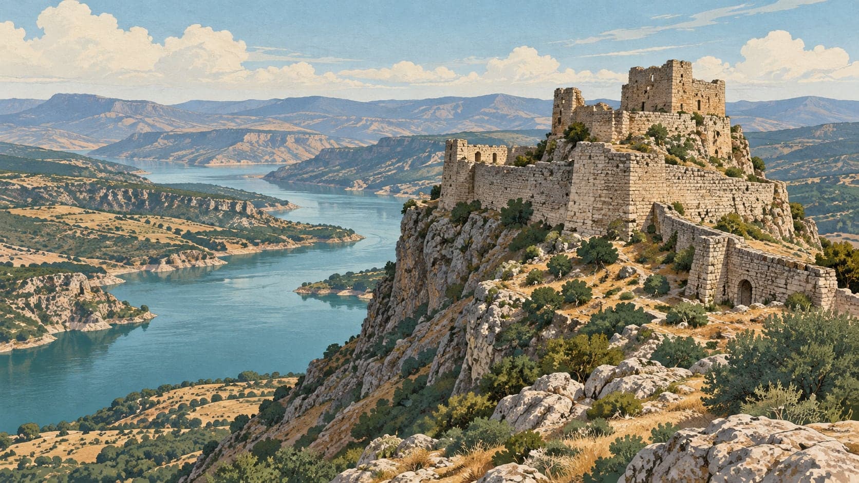 Illustration of Gerger Castle, Adıyaman