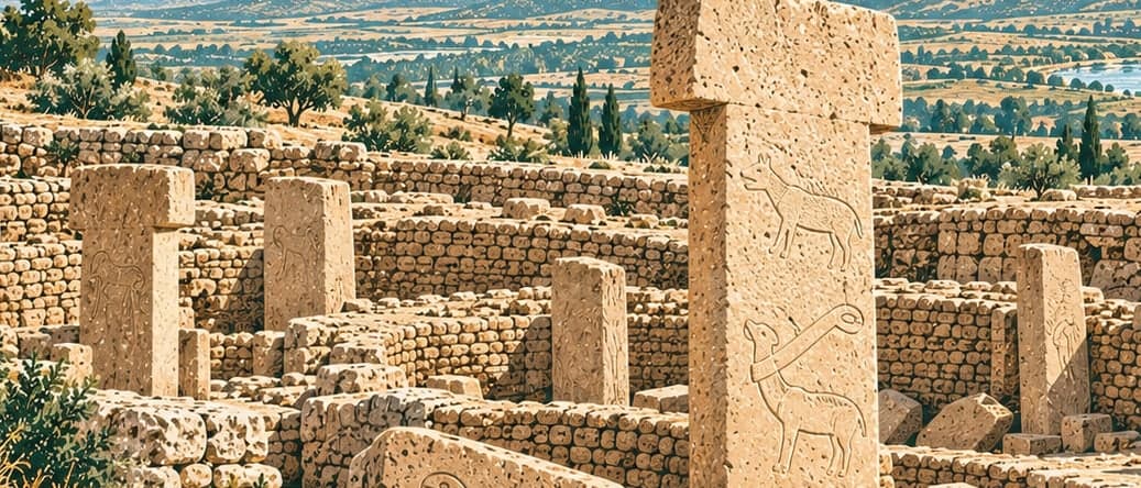 Illustration of Göbeklitepe Archaeological Site, Şanlıurfa