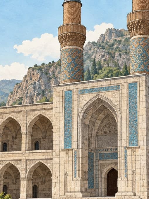 Illustration of Gök Madrasa, Amasya
