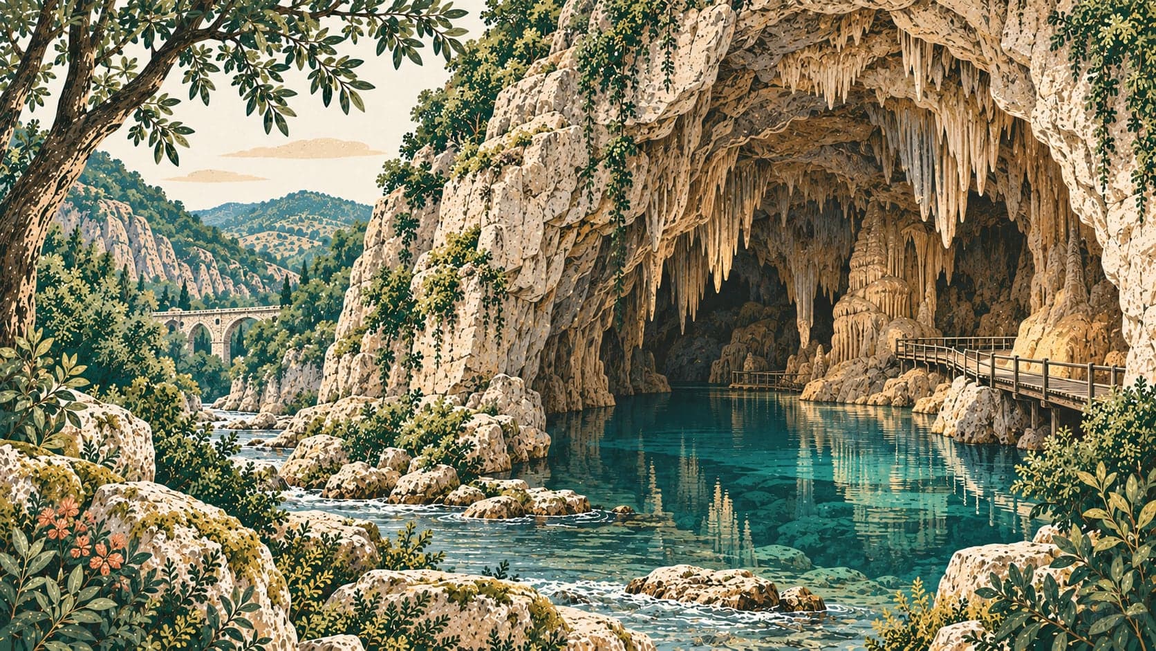 Illustration of Gökgöl Cave, Zonguldak