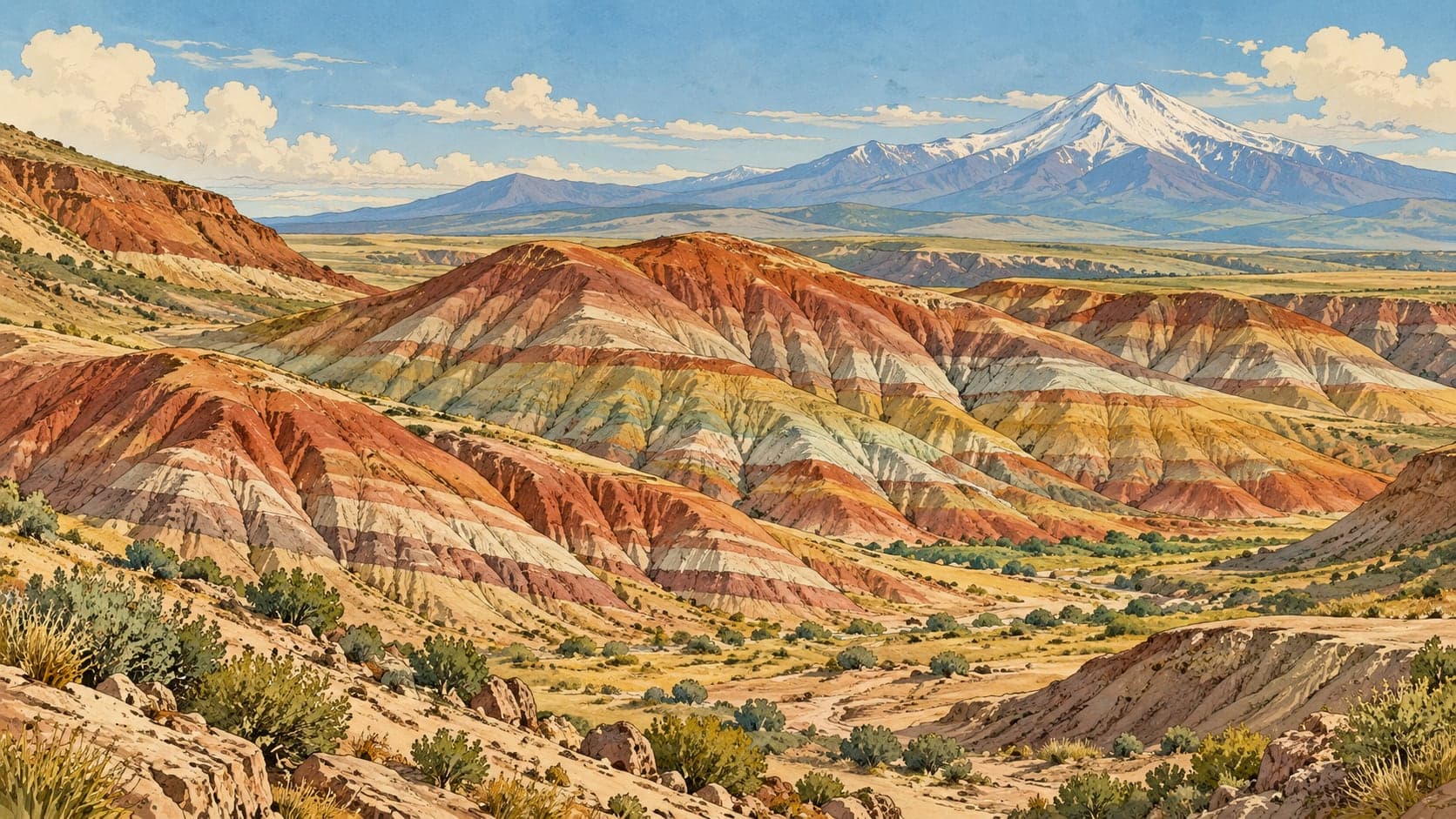 Gökkuşağı Tepeleri çizimi, Iğdır