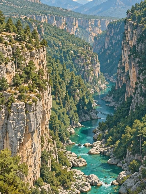 Illustration of Güver Canyon Nature Park, Antalya