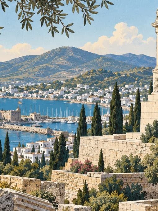 Illustration of Halikarnassos, Muğla