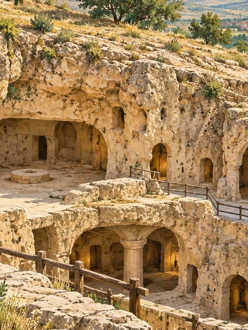 Illustration of Han Underground City and Surroundings, Eskişehir