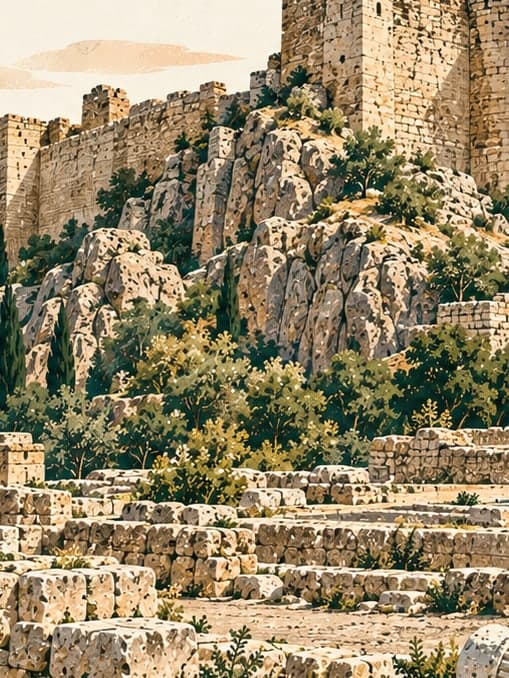 Illustration of Harput Kalesi, Elazığ