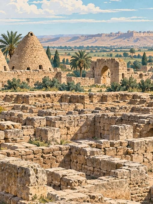 Illustration of Harran Archaeological Site, Şanlıurfa