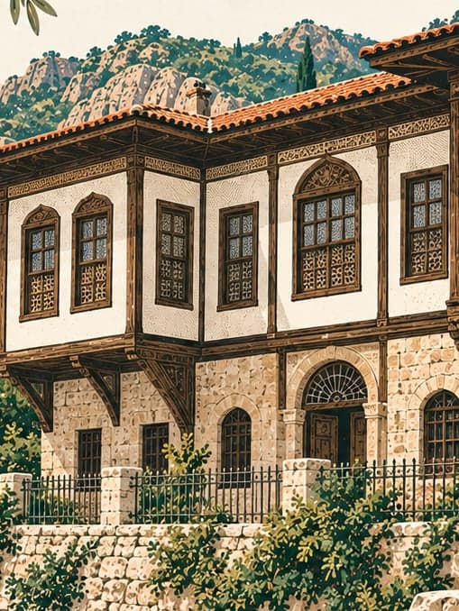 Illustration of Hazeranlar Mansion, Amasya