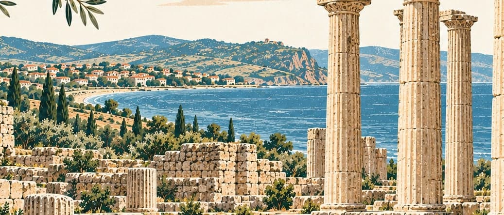 Illustration of Heraion Teikhos Ancient City, Tekirdağ