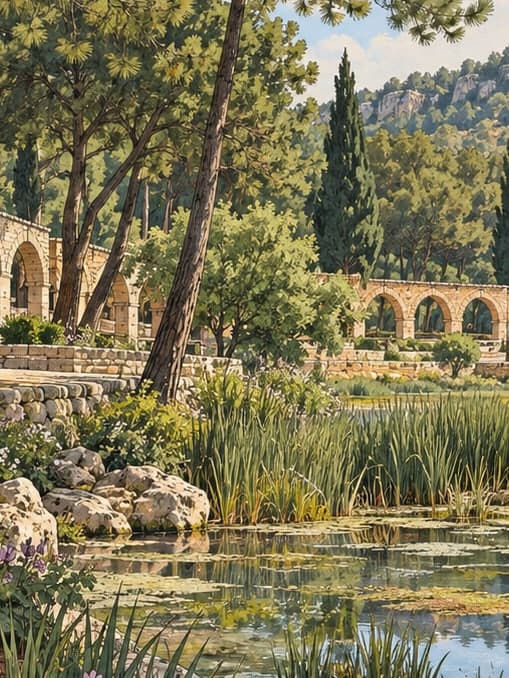 Illustration of Hisar Pine Grove Nature Park, Kilis