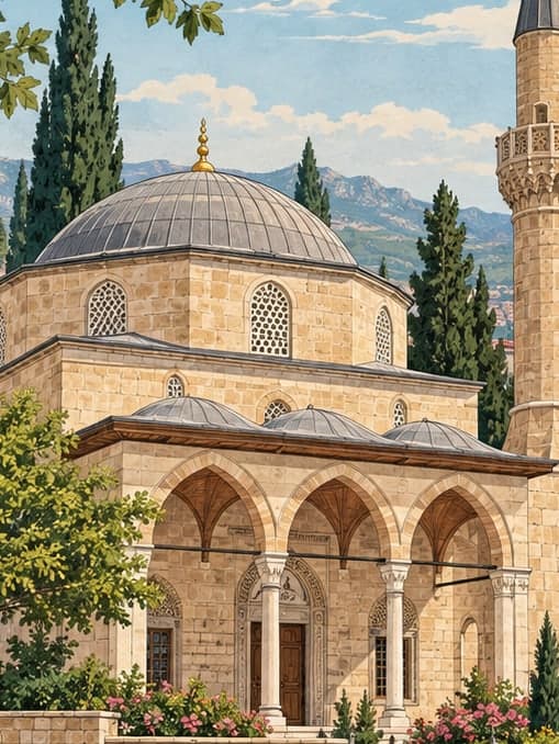 Illustration of Hızır Bey Mosque, Isparta