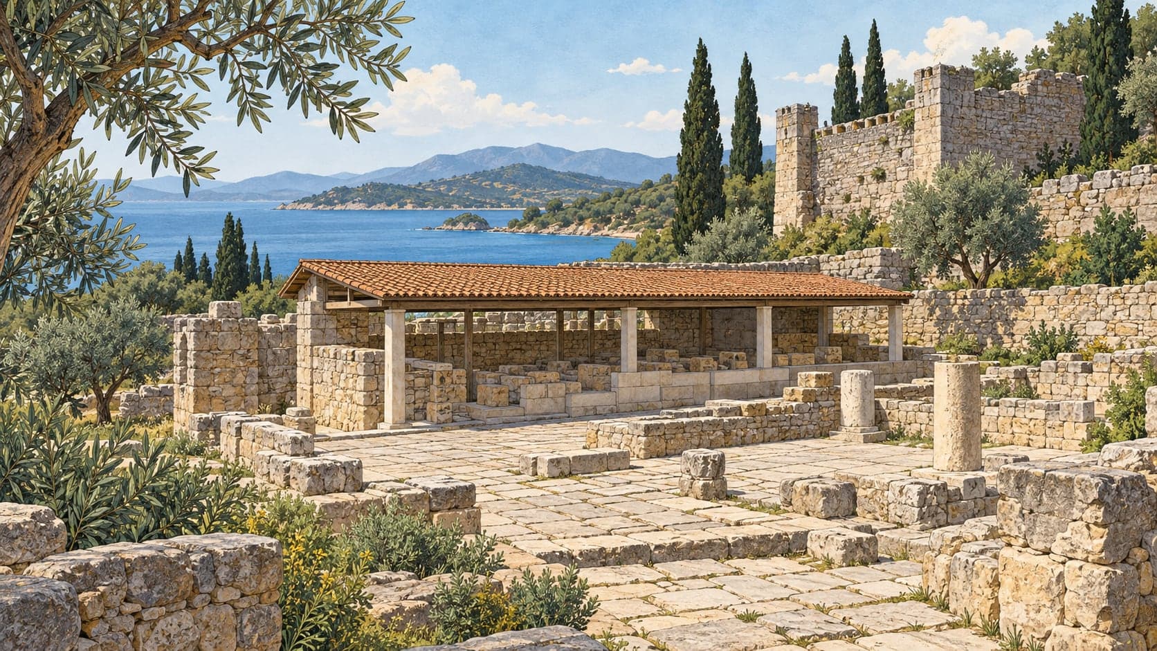Illustration of İasos Fish Market Museum, Muğla
