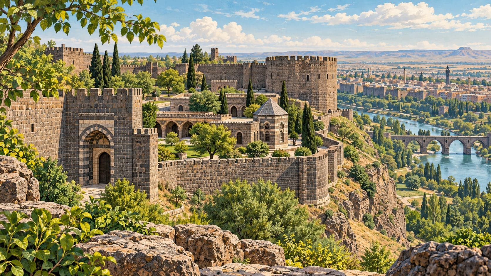 Illustration of Inner Castle, Diyarbakır