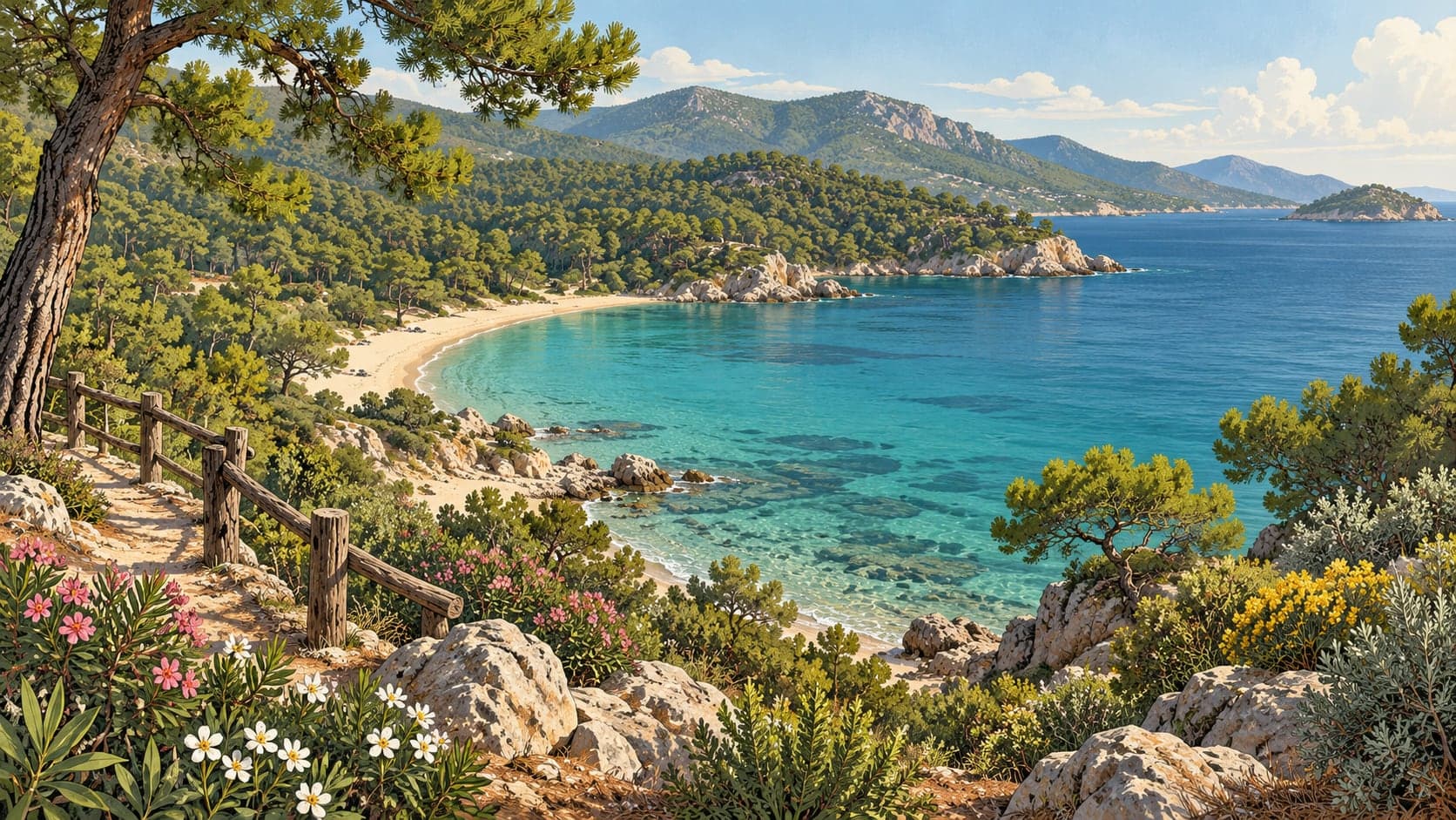 Illustration of İnbükü Nature Park, Muğla
