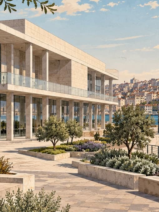Illustration of İstanbul Modern Art Museum, İstanbul