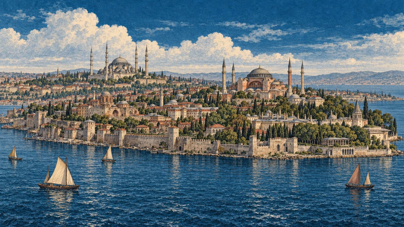 Historic Areas of İstanbul çizimi, İstanbul