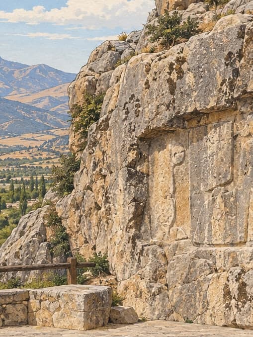 Illustration of İvriz Rock Monument, Konya