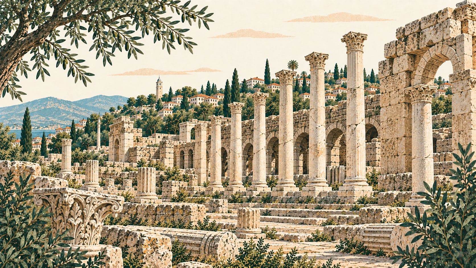 Illustration of İzmir Agorası, İzmir