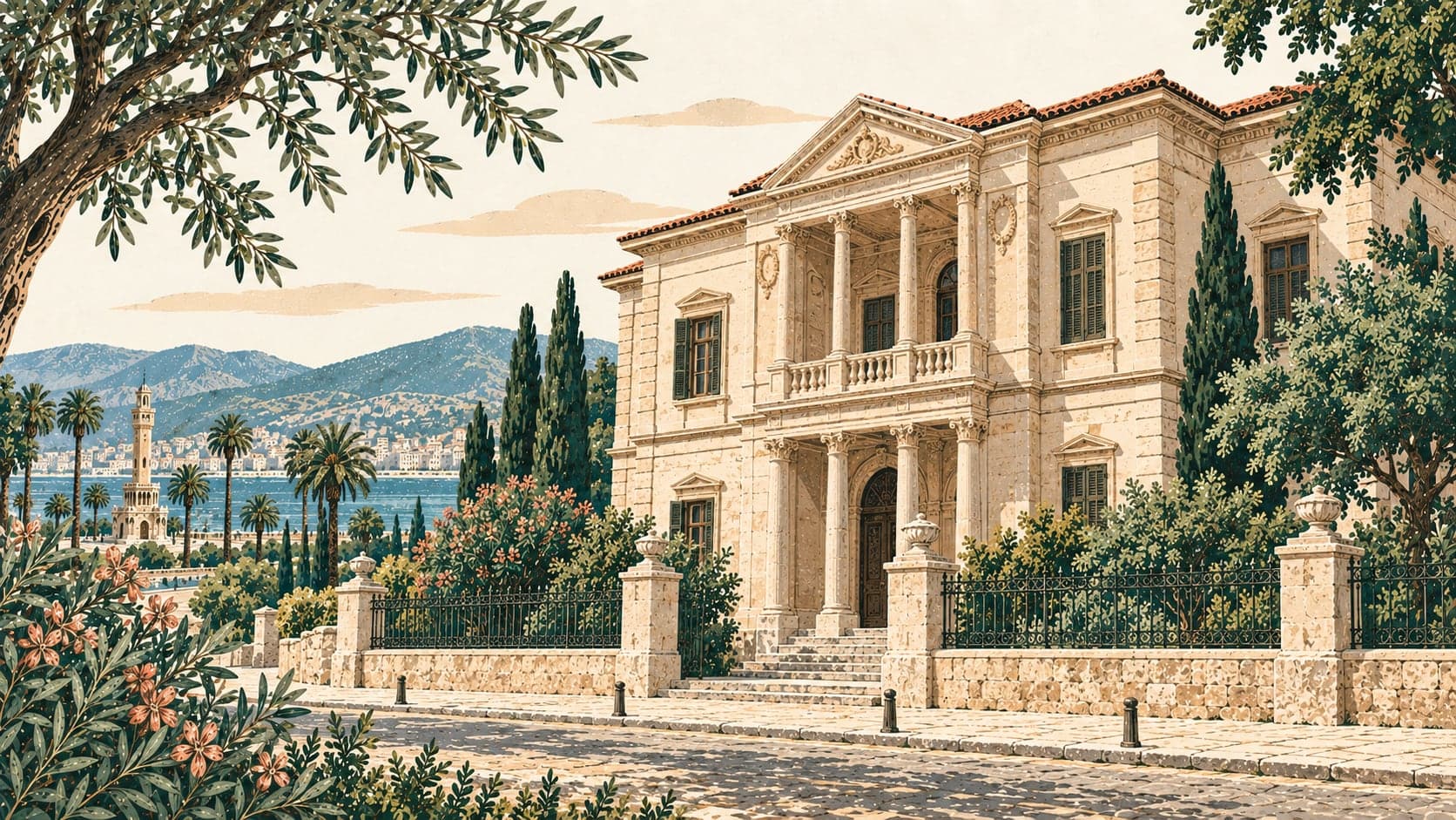 Illustration of İzmir Atatürk Museum, İzmir