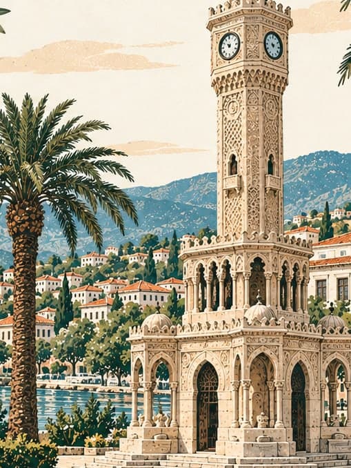 Illustration of İzmir Saat Kulesi, İzmir