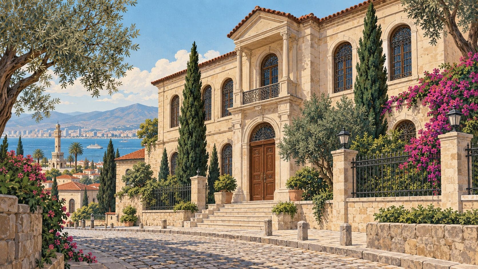 Illustration of Paper and Book Arts Museum, İzmir