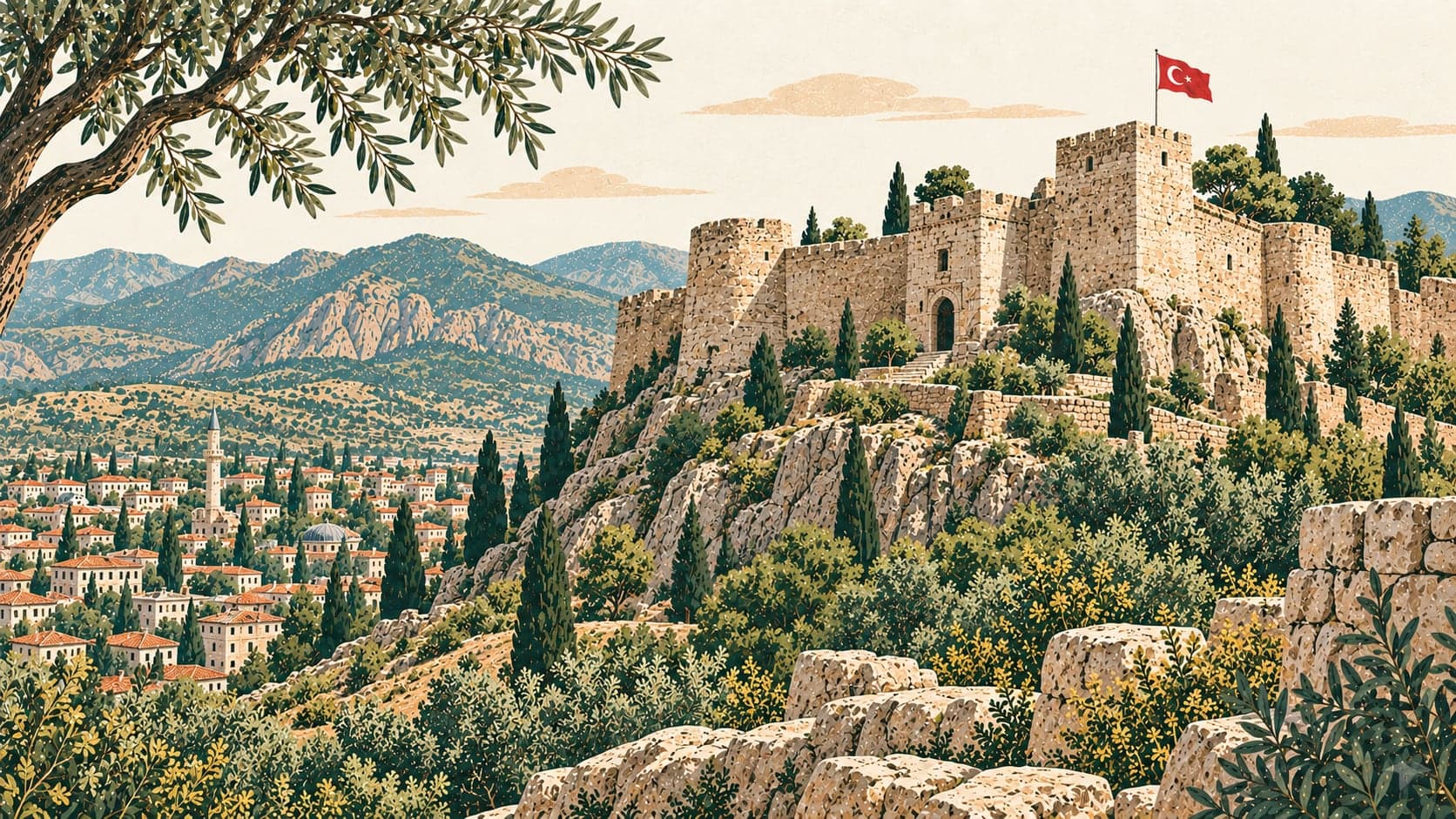 Illustration of Kahramanmaraş Castle, Kahramanmaraş