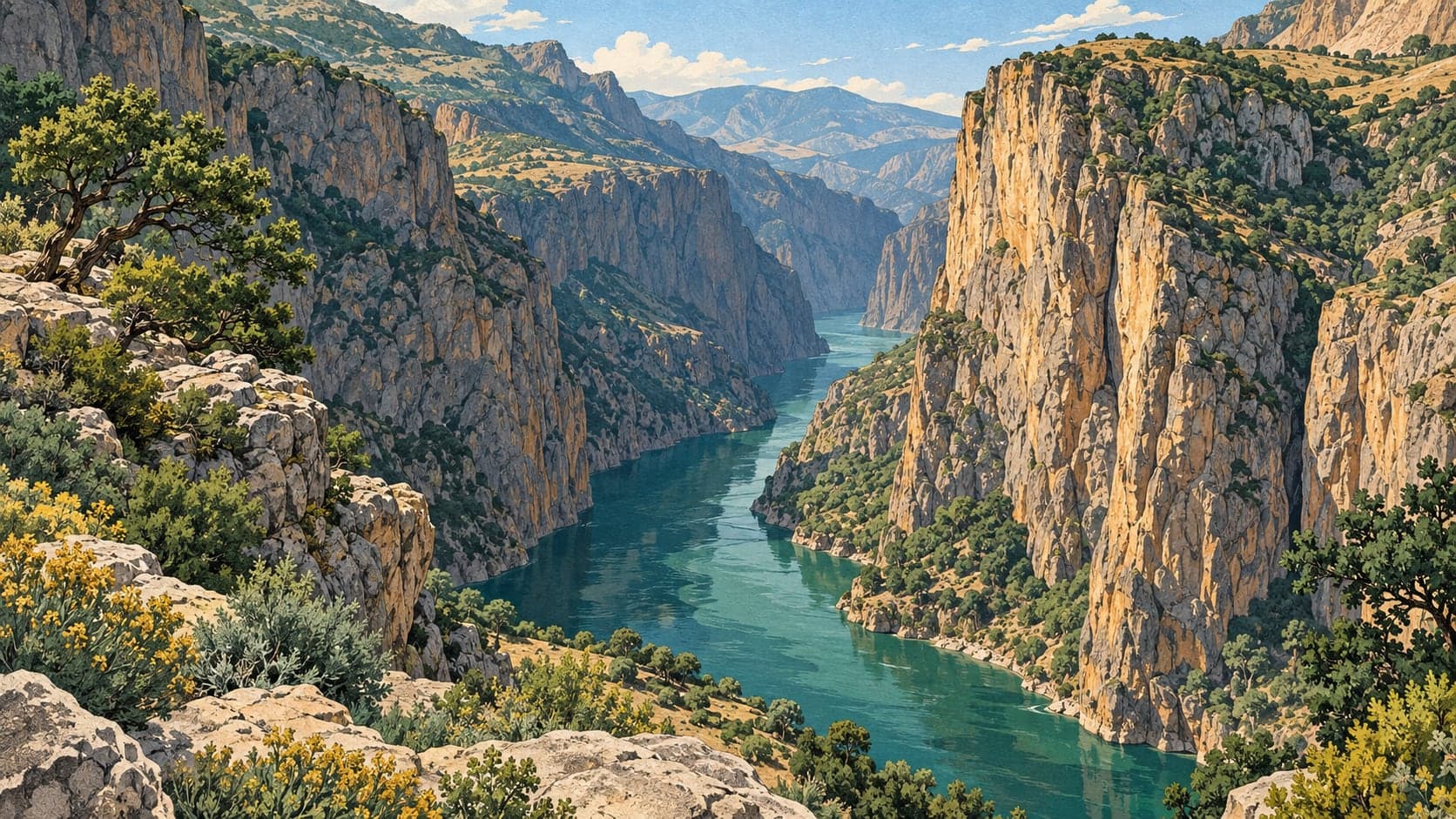 Illustration of Dark Canyon, Erzincan