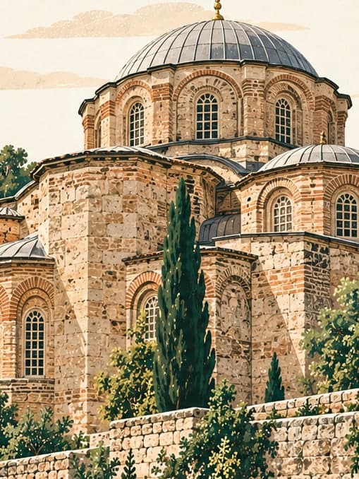 Illustration of Kariye Camii, İstanbul