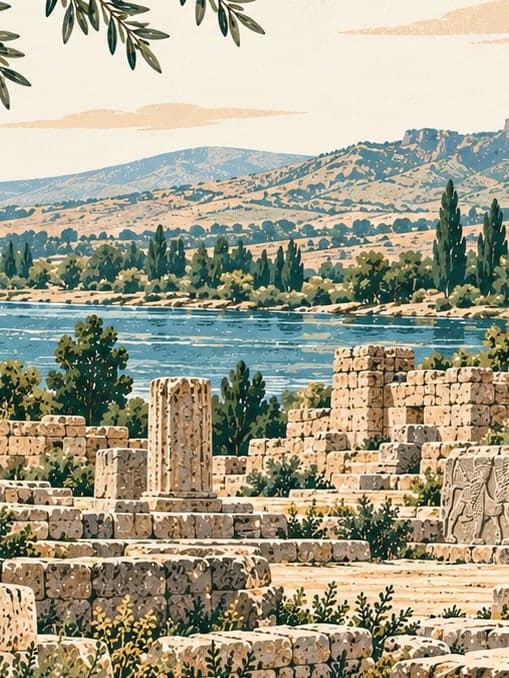 Illustration of Karkamış Ruins, Gaziantep