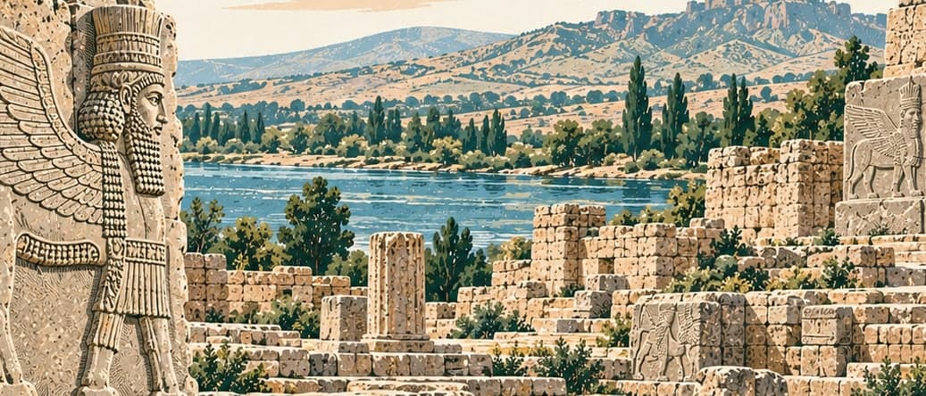 Illustration of Karkamış Ruins, Gaziantep