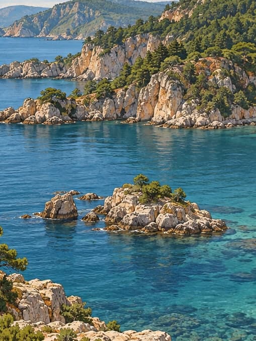 Illustration of Kasatura Gulf Nature Conservation Area, Kırklareli