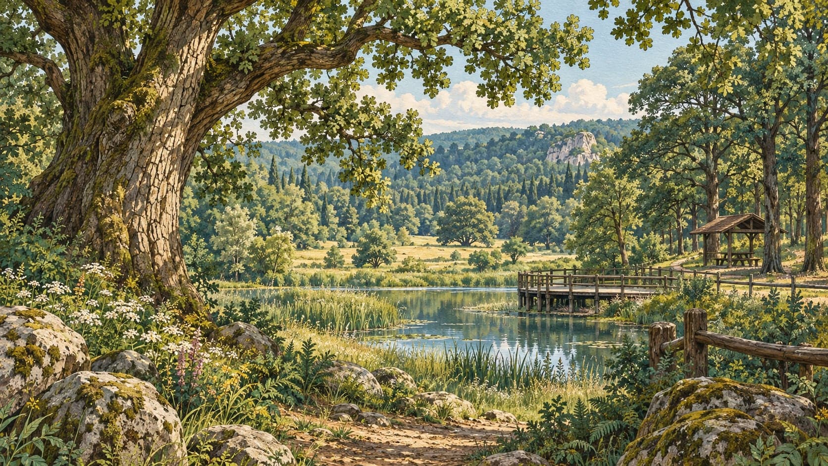 Illustration of Kavaklımeşe Grove Nature Park, Kırklareli