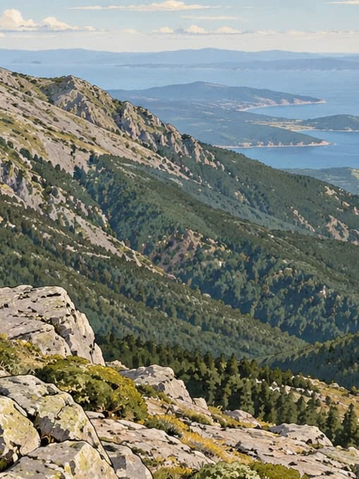 Illustration of Kaz Mountain / İda Mountain, Çanakkale