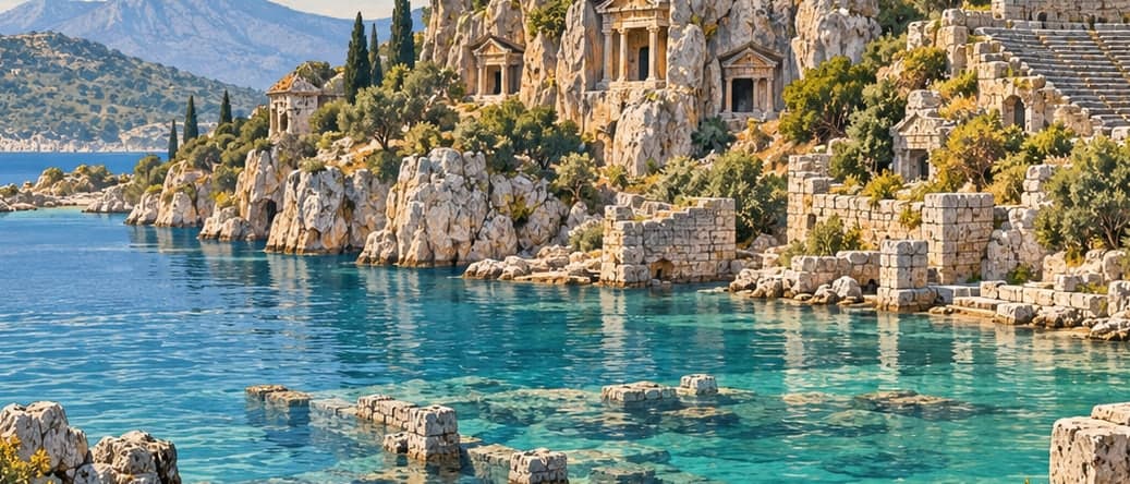 Illustration of Kekova, Antalya