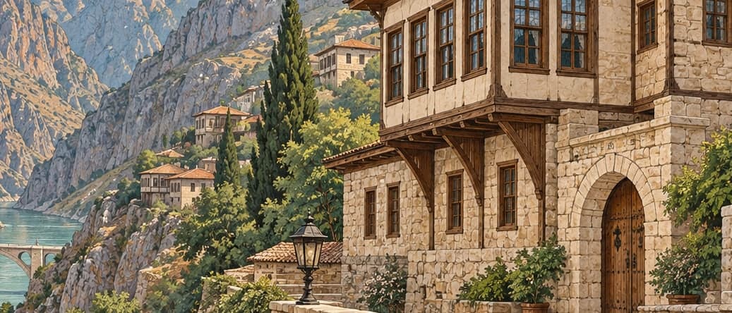 Illustration of Kemaliye Historic City, Erzincan